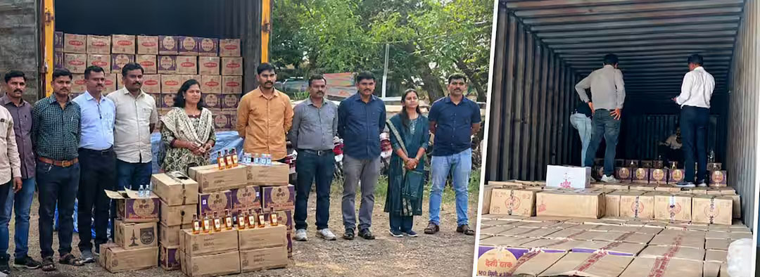 शिक्षक स्नातक चुनाव... सोलापुर में राज्य उत्पाद शुल्क विभाग की बड़ी कार्रवाई, 84 लाख रुपये की घरेलू और विदेशी शराब जब्त